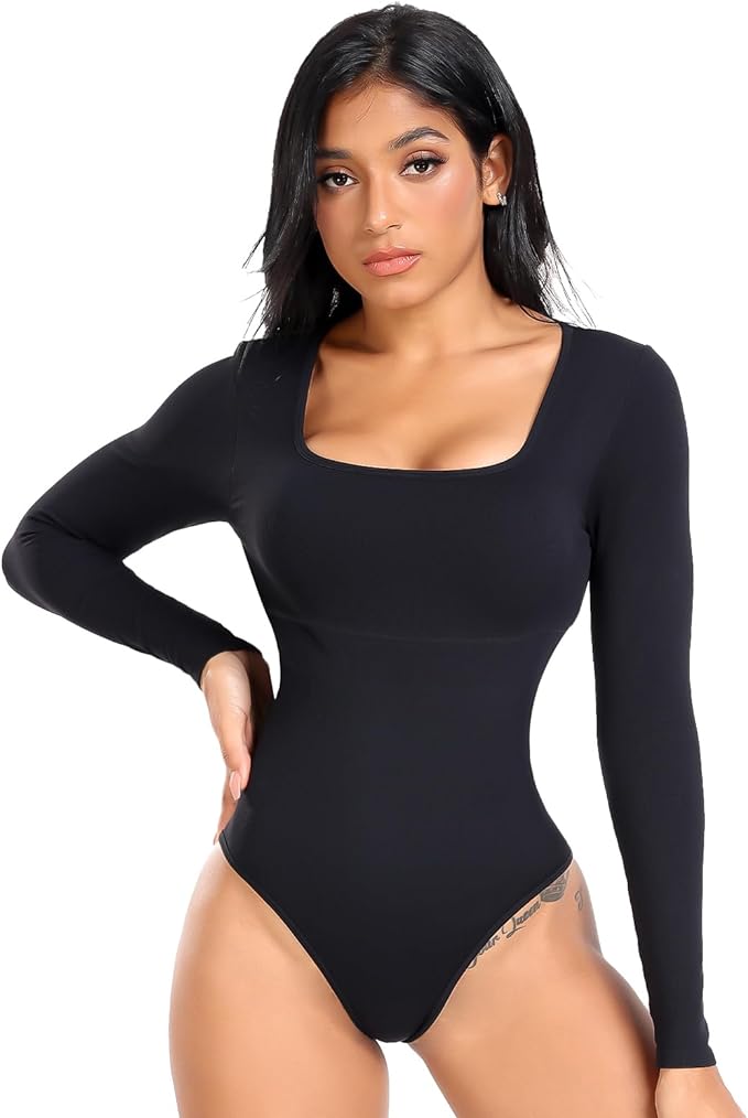 Women's Sexy Square Neck Bodysuit