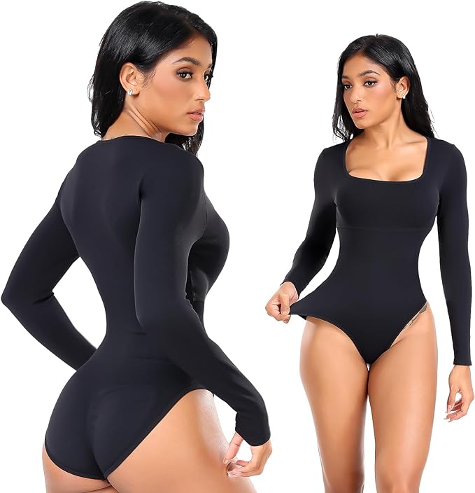 Women's Sexy Square Neck Bodysuit