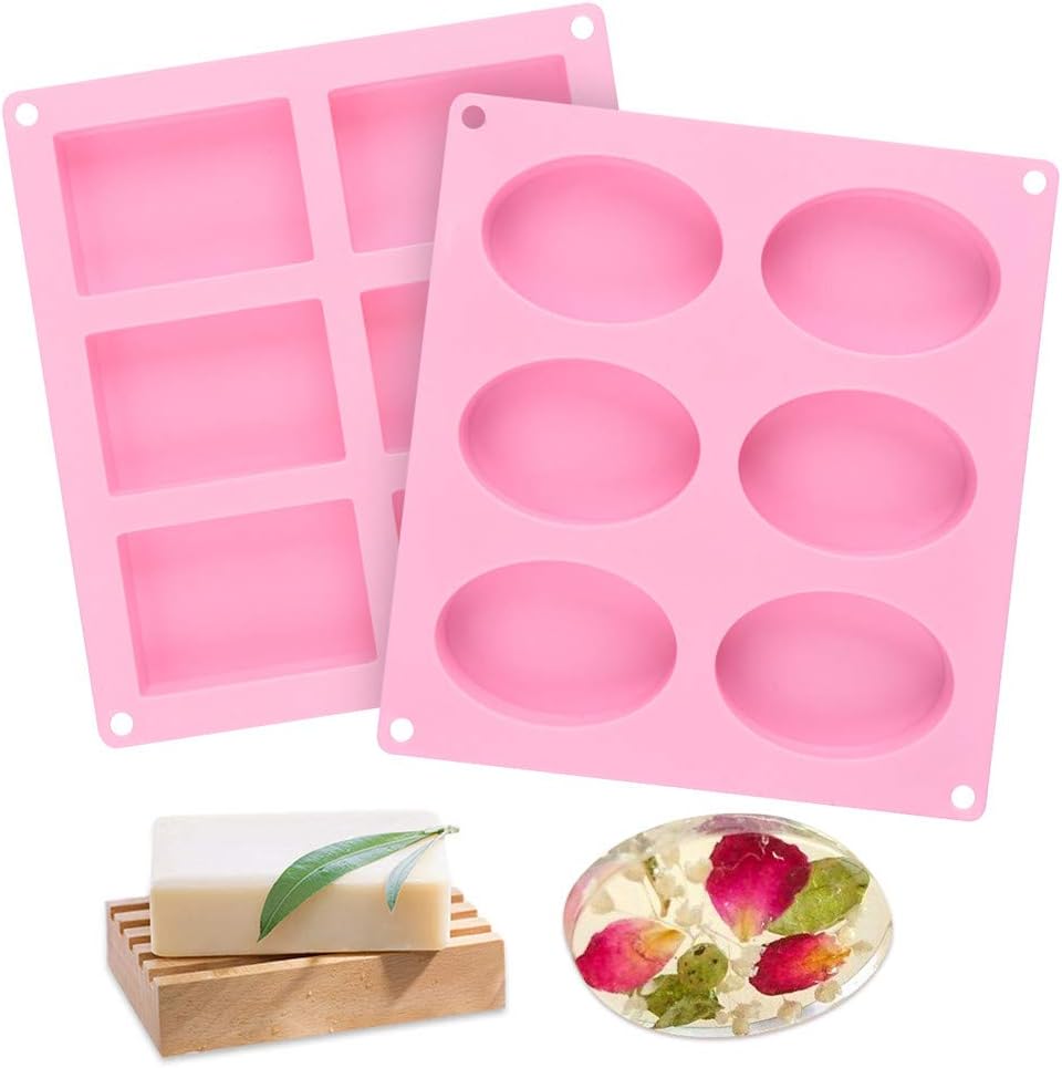 2 Pcs Silicone Soap Molds