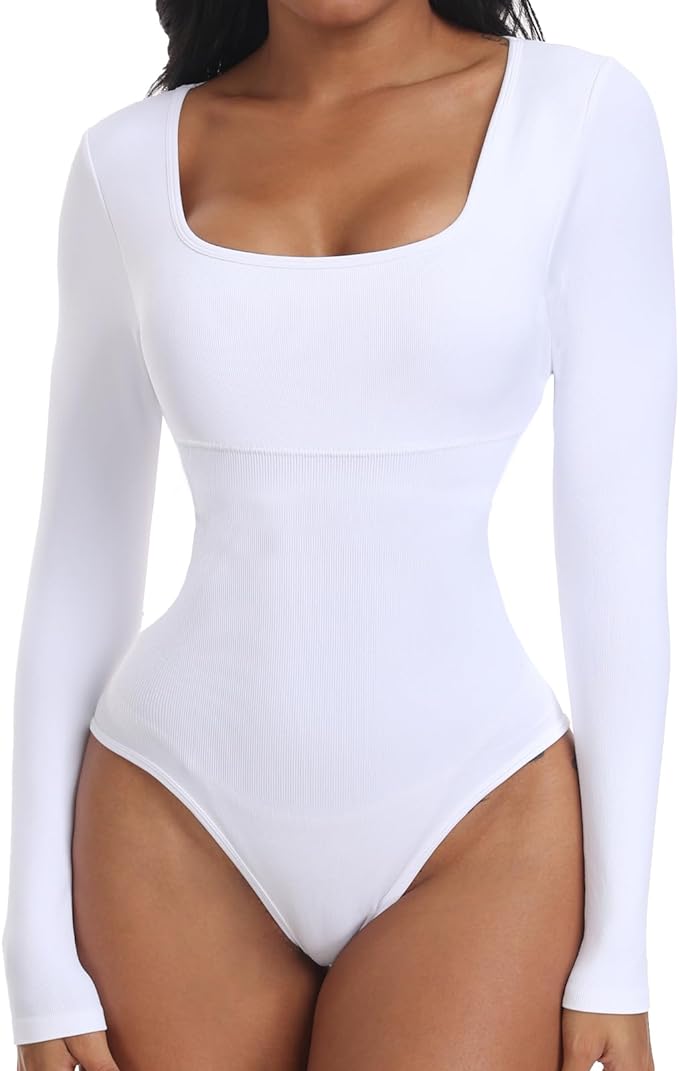 Women's Sexy Square Neck Bodysuit
