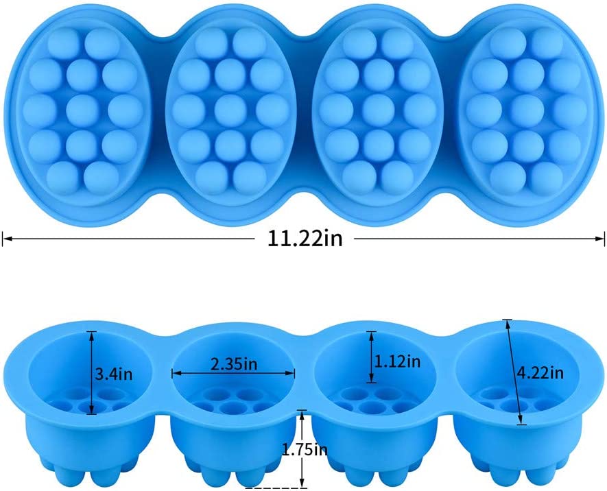 2 Pcs Silicone Soap Molds