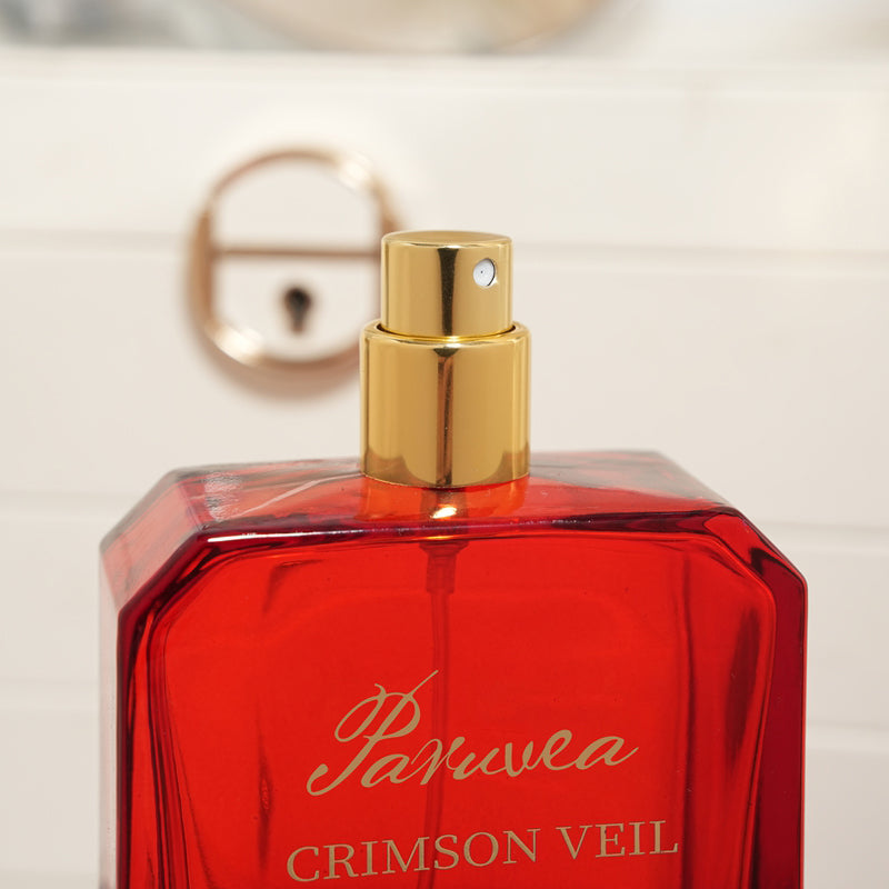 PARUVEA Crimson Veil Perfume for Women, Extrait de Parfum, Long-Lasting Floral Amber  Scent, 100ml Luxury Fragrance Gift
