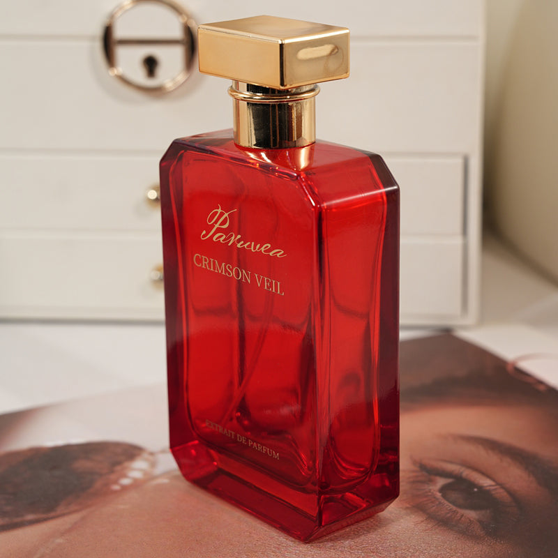 PARUVEA Crimson Veil Perfume for Women, Extrait de Parfum, Long-Lasting Floral Amber  Scent, 100ml Luxury Fragrance Gift