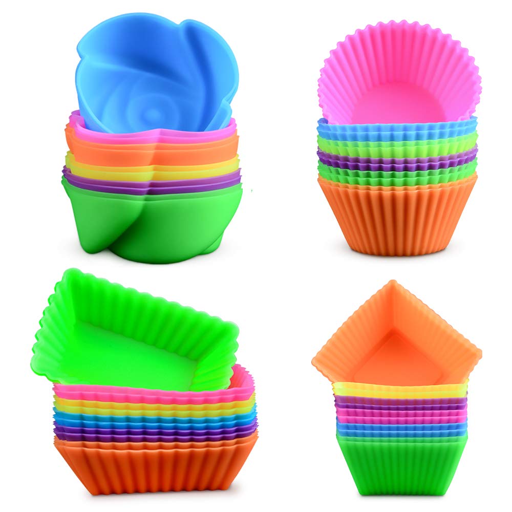 48 Pack Silicone Baking Cups